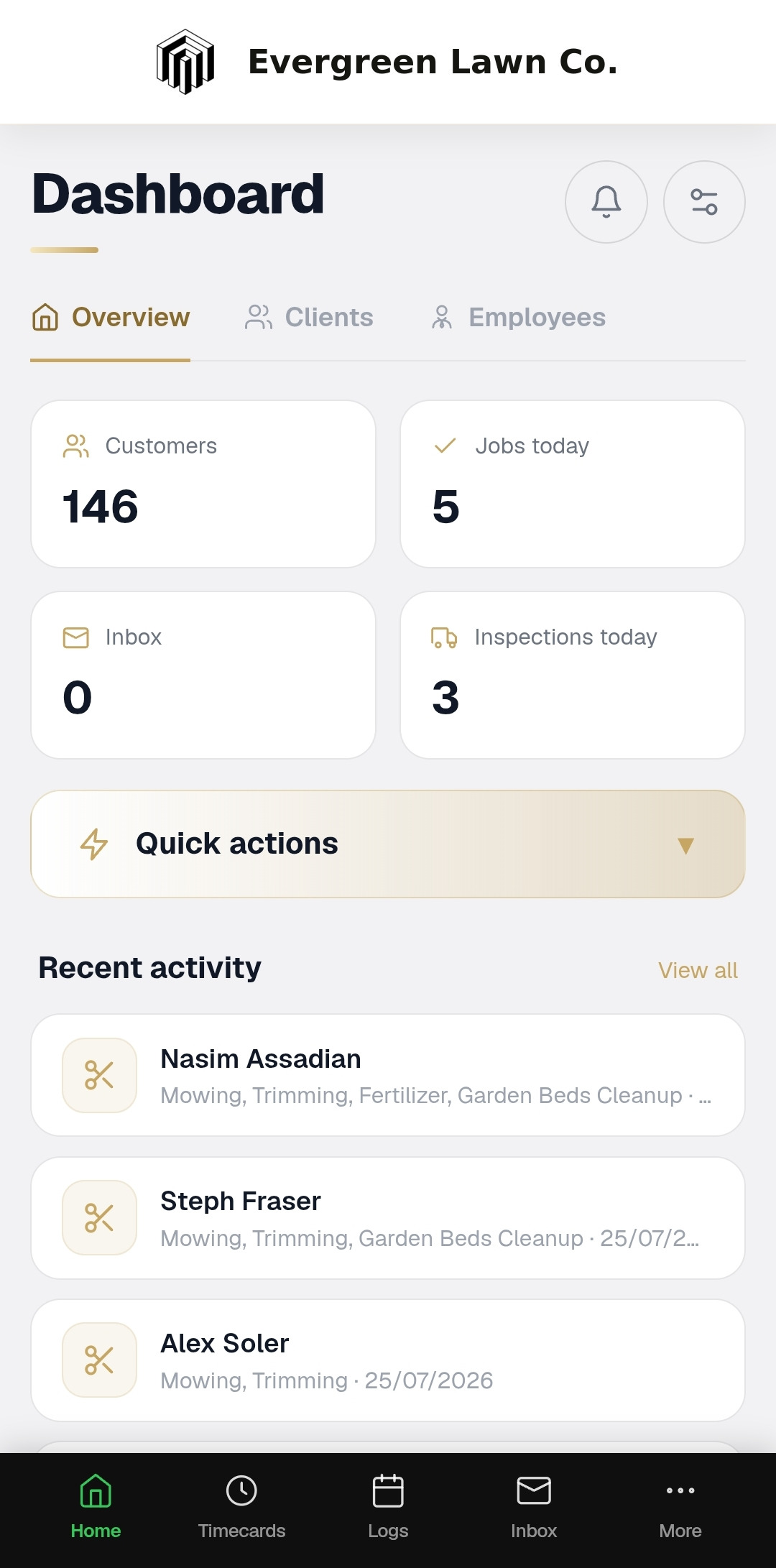 TrackMyLawn app